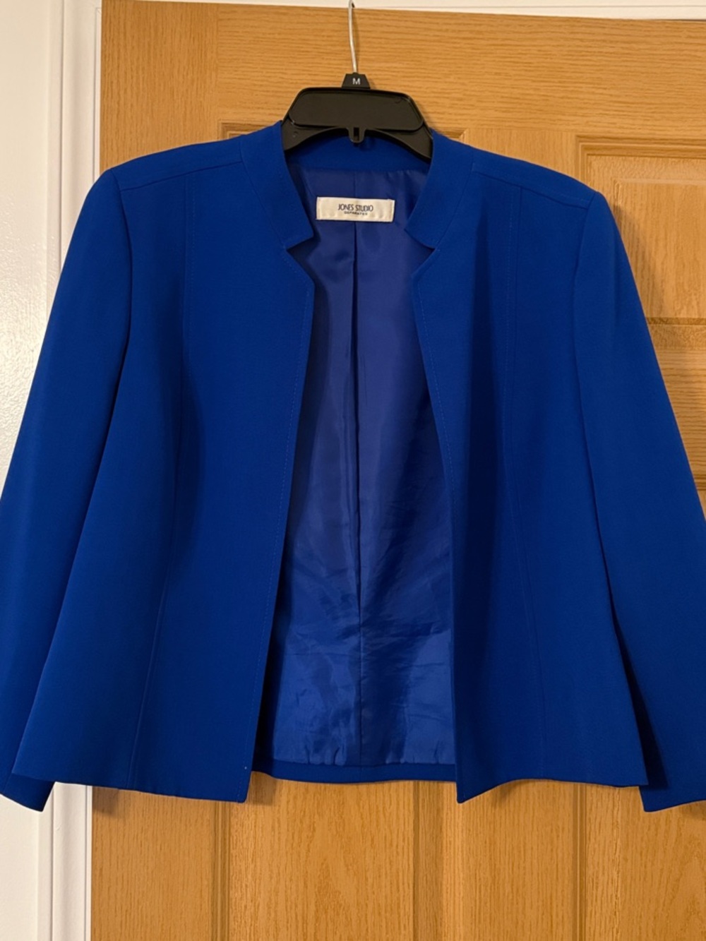 Jones Studio Women's Open Front Royal Blue Jacket